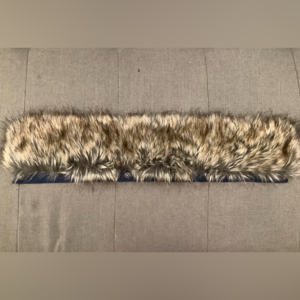 SPARE Eddie Bauer mens superior down parka fur hood attachment dark blue